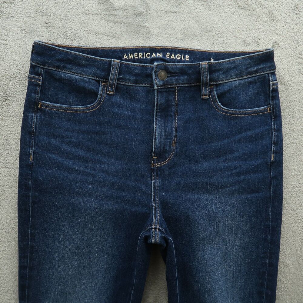American Eagle Jeans Women's 10R High-Rise Jegging Denim 29" Inseam Distressed - Picture 13 of 16